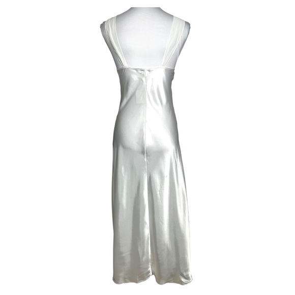 Vintage Bridal Slip Dress Ivory Beaded Lace Satin Nightgown Private Luxuries - Picture 4 of 8